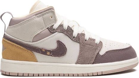 Jordan Kids Air Jordan 1 Mid Craft Se (Ps) "Taupe Haze" sneakers White