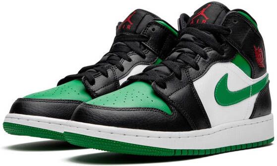 Jordan Kids Air Jordan 1 Mid "Green Toe" sneakers Black