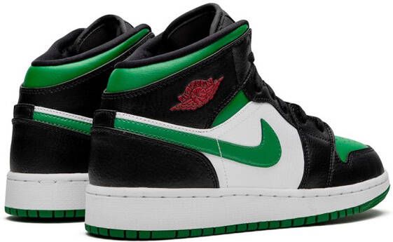 Jordan Kids Air Jordan 1 Mid "Green Toe" sneakers Black