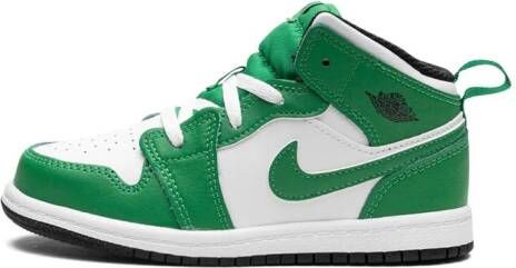 Jordan Kids Air Jordan 1 Mid "Lucky Green" sneakers White