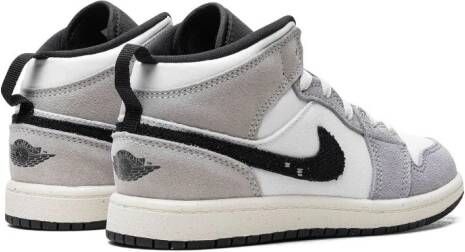 Jordan Kids Air Jordan 1 Mid SE Craft "Cement Grey" sneakers