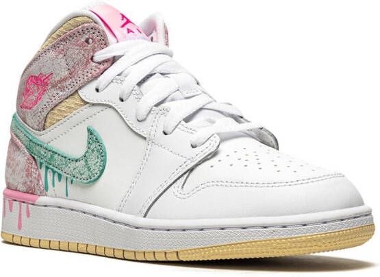 Jordan Kids Air Jordan 1 Mid SE "Ice Cream" sneakers White