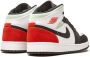 Jordan Kids Air Jordan 1 Mid SE "Red Grey Black Toe" sneakers White - Thumbnail 3