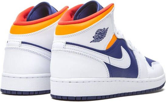 Jordan Kids Air Jordan 1 Mid "White Deep Royal Blue" sneakers