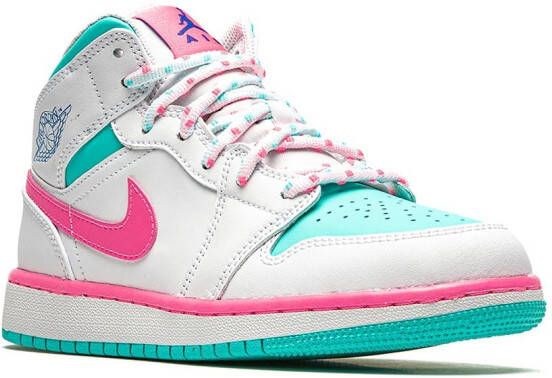 Jordan Kids Air Jordan 1 Mid "Digital Pink" sneakers White