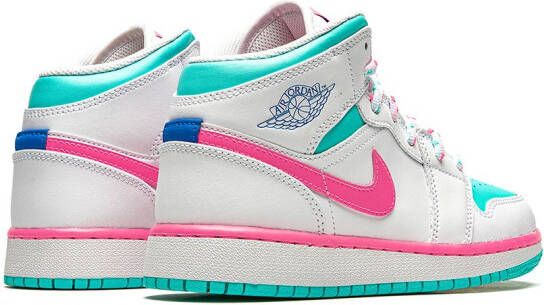 Jordan Kids Air Jordan 1 Mid "Digital Pink" sneakers White