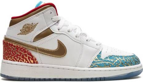 Jordan Kids Air Jordan 1 Mid "UNC To Chicago" sneakers White