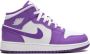 Jordan Kids Air Jordan 1 Mid "White Purple" sneakers - Thumbnail 2