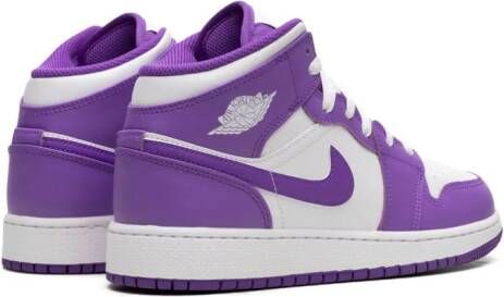 Jordan Kids Air Jordan 1 Mid "White Purple" sneakers