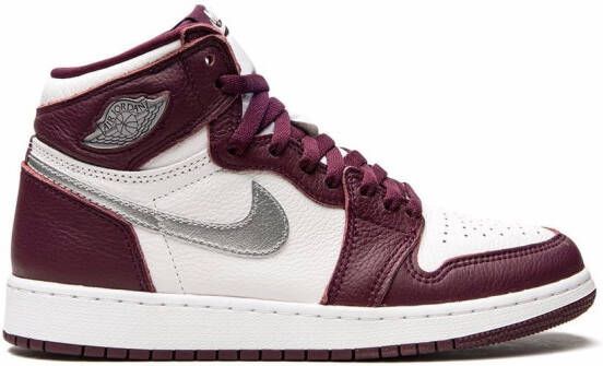 Jordan Kids Air Jordan 1 Retro High OG "Bordeaux" sneakers White