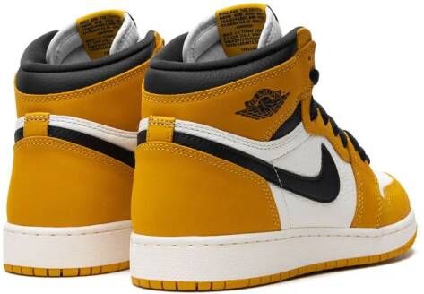 Jordan Kids Air Jordan 1 Retro High OG "Yellow Ochre Black" sneakers