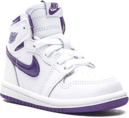 Jordan Kids Air Jordan 1 Retro High "Court Purple" sneakers White