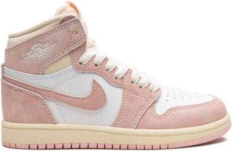 Jordan Kids Air Jordan 1 Retro High "Washed Pink" sneakers White