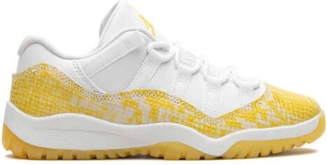 Jordan Kids Air Jordan 11 Low "Yellow Snakeskin" sneakers White