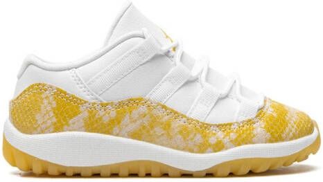 Jordan Kids Air Jordan 11 Low "Yellow Snakeskin" sneakers White