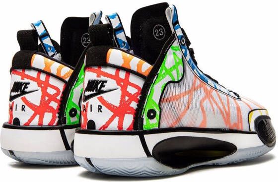 Jordan Kids Air Jordan 34 "Zion Williamson Coloring Book" sneakers White