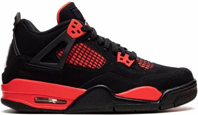 Jordan Kids Air Jordan 4 Retro "Red Thunder" sneakers Black