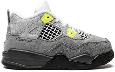 Jordan Kids Air Jordan 4 Retro SE "Neon" sneakers Grey