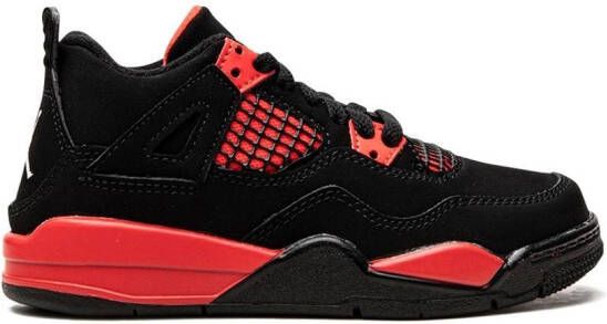 Jordan Kids Air Jordan 4 Retro "Red Thunder" sneakers Black