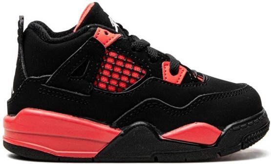 Jordan Kids Air Jordan 4 Retro "Red Thunder" sneakers Black