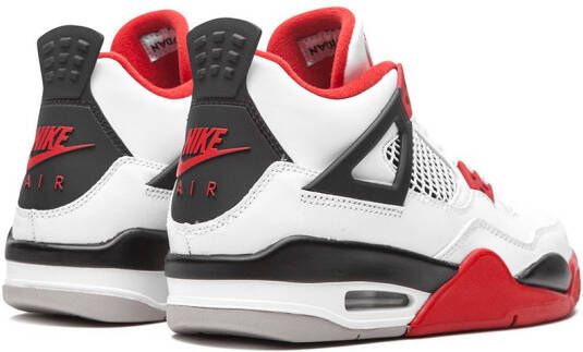 Jordan Kids Air Jordan 4 Retro "Fire Red" sneakers White