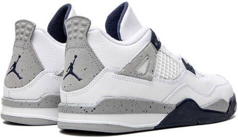 Jordan Kids Air Jordan 4 Retro "Midnight Navy" sneakers White