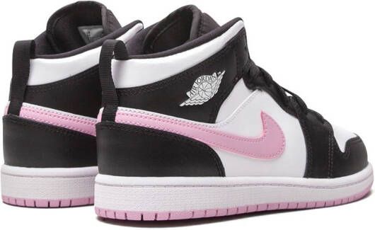 Jordan Kids Jordan 1 Mid "White Light Arctic Pink Black" sneakers