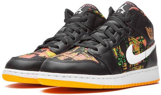 Jordan Kids Air Jordan 1 Mid "Black Laser Orange" sneakers