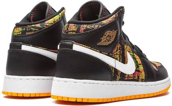 Jordan Kids Air Jordan 1 Mid "Black Laser Orange" sneakers