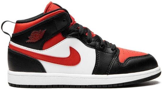 Jordan Kids Jordan 1 Mid "Alternate Bred Toe" sneakers Black