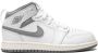Jordan Kids Jordan 1 Mid "Stealth" sneakers White - Thumbnail 2