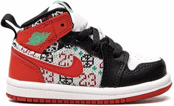 Jordan Kids Jordan 1 Mid "Ugly Christmas Sweater" sneakers White