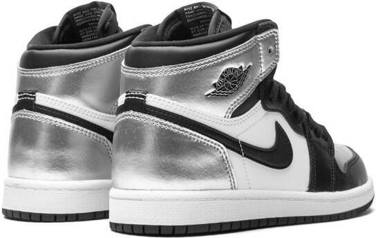 Jordan Kids Jordan 1 Retro High "Silver Toe" sneakers Black