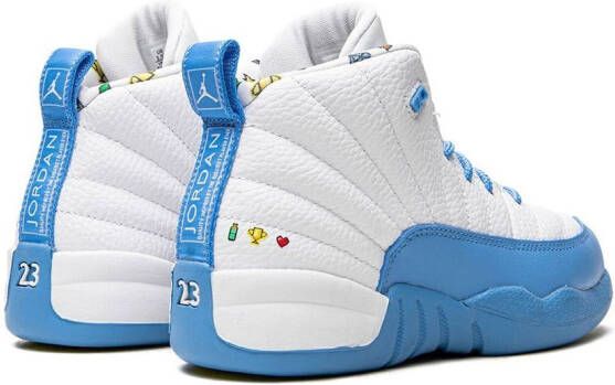 Jordan Kids 12 Retro "Emoji" sneakers White
