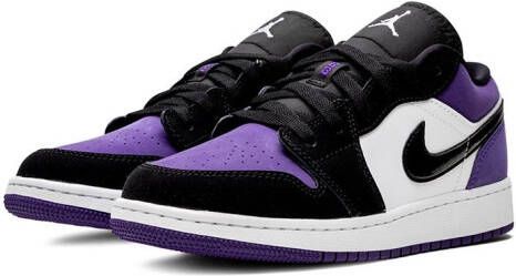 Jordan Kids Air Jordan 1 Low "Court Purple" sneakers Black