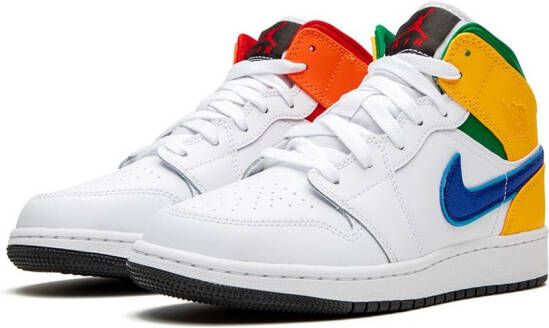 Jordan Kids Air Jordan 1 Mid "Three Peat" sneakers White