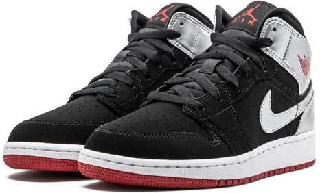 Jordan Kids Air Jordan 1 Mid "Black Gym Red Metallic Silver" sneakers