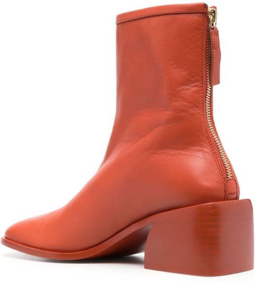 JOSEPH heeled 70mm ankle boots Orange