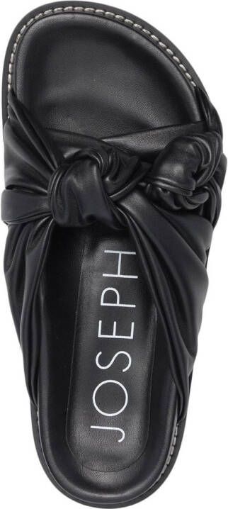 JOSEPH knot-detail leather sandals Black