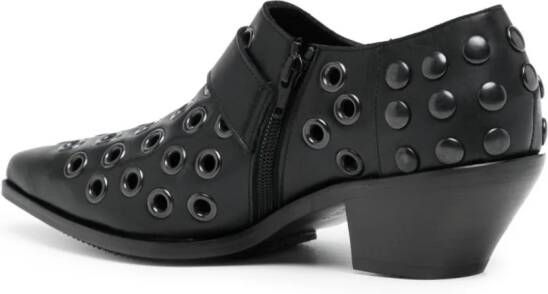 Junya Watanabe 50mm rivet-detail leather boots Black