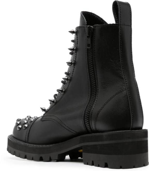 Junya Watanabe 50mm stud-embellished leather ankle boots Black