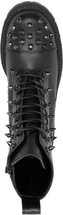 Junya Watanabe 50mm stud-embellished leather ankle boots Black