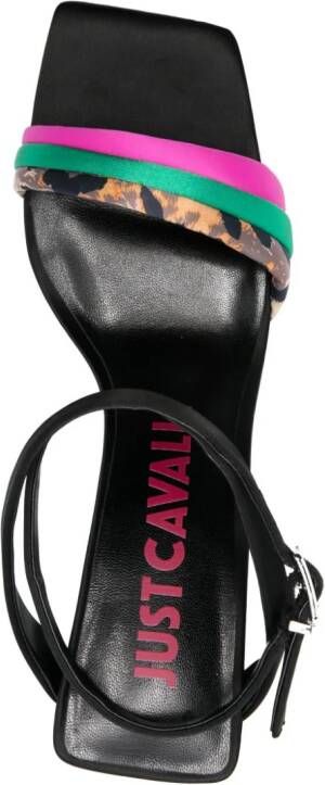 Just Cavalli 100mm leather sandals Black