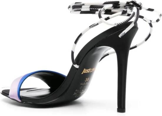 Just Cavalli 120mm tie-fastening sandals Black