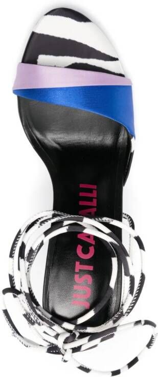 Just Cavalli 120mm tie-fastening sandals Black