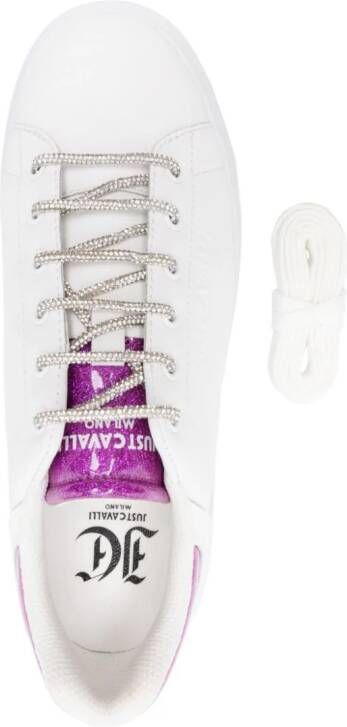 Just Cavalli logo-appliqué lace-up sneakers White