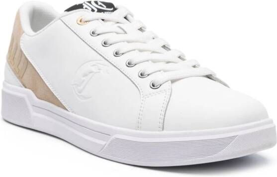 Just Cavalli logo-embossed leather sneakers White