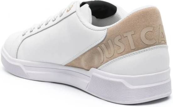 Just Cavalli logo-embossed leather sneakers White