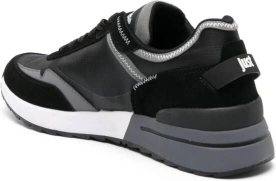 Just Cavalli logo-patch panelled sneakers Black