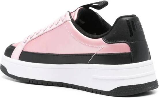 Just Cavalli logo-patch panelled sneakers Pink